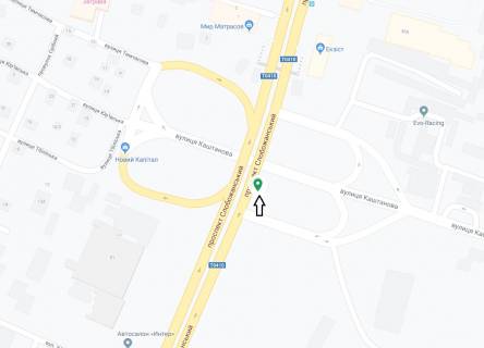 Бэклайт A в Днепр (Днепропетровск), 8х4  Слобожанський (Газети Правда) пр.) біля віадука, авторозв'язка з вул. Каштановою, рух у бік вул. Калинова схема