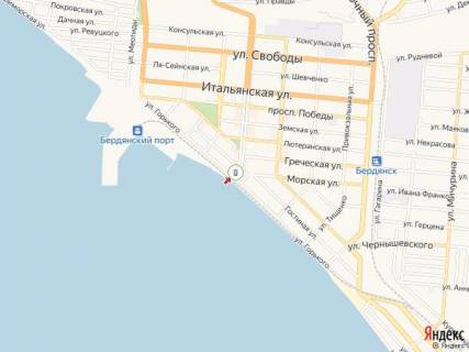 Citylight B in Berdyansk Azovskij av. - Primorskaa pl. - Gor'kogo st., 41, naprotiv scheme