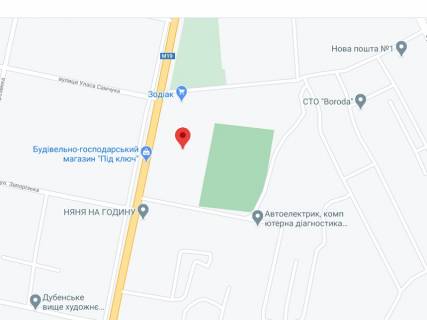 Видеоборд A в Дубно Сурмичі вул., 101, аптека "Мед Сервіс", №Л022, прайс за ролик 10 сек 1 вихід/5 хвилин, з 8:00-22:00. Розрахунок для інших параметрів трансляції уточнюйте у менеджера. - 301349 схема
