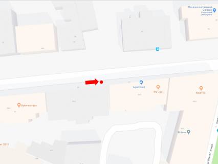 Сiтiлайт A у Києві, 1.8x1.2  В. Житомирська вул., 29, в сторону вул. Хрещатик схема