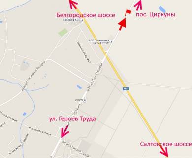 Билборд B в Циркунах, 3x6  Сердюка вул. - кільцева дорога, (7), виїзд з міста, у бік с. Циркуни схема