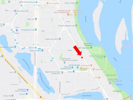Призма  в Киеве, 3x6  просп. Володимира Івасюка (Героїв Сталінграда)., 9, навпроти супермаркету "Антошка", в бік просп. Степана Бандери (Московський) - 445821 схема
