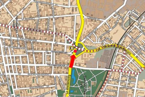 Призма  в Одессе, 3x6  Балківська вул. 54 / Грушевського вул., роздільник, до мосту, АЗС "Катрал", в бік Грушевського вул., ліва - 447663 схема