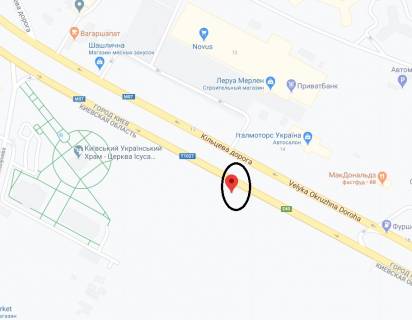Билборд A в Киеве Кільцева дорога, 12, навпроти, в сторону Одеської пл. схема