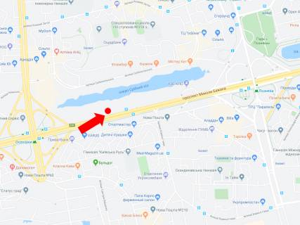 Billboard B in Kyiv, 3x6  Bazana av., 1-L, 500 m. vid st.m. "Osokorki", v storonu st.m. "Poznaki", Harkivs'koi pl. scheme