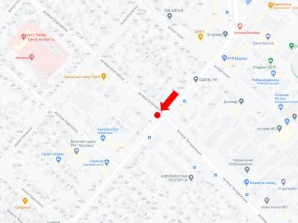 Билборд A в Черкассах, 3x6  Добровольського вул. / Благовісна вул., в бік супермаркету "Прем''єр" схема