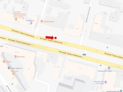 Сiтiлайт B у Києві, 1.8x1.2  Шевченка бул., 56, в сторону Хрещатика вул. схема