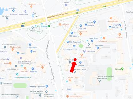 Билборд B в Киеве, 3x6  Мишуги вул. 12, в сторону ТРЦ "Параміда", пр. Бажана схема