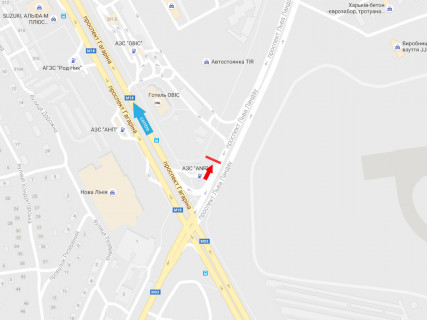 Билборд B в Харькове, 6x3  просп. Льва Ландау (50-річчя СРСР). - Аерокосмічний (кол. Гагаріна) пр., (2), в центр схема