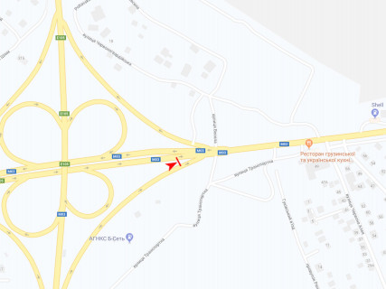 Billboard A in Kharkiv, 3x6  Полтавський Шлях вул. - Пісочинська вул., в центр scheme