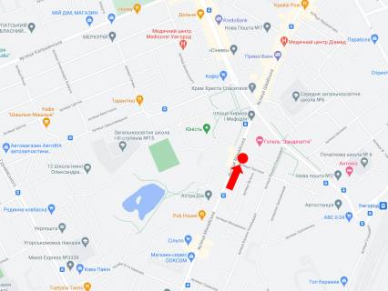 Prismatron, Prism A in Uzhgorod, 3x6  Minajs'ka st. / Pestela st., bila uvelirnogo magazinu "Samocviti" - 333289 scheme