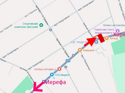 Билборд B в Высоком, 3x6  Ощепкова вул., с. Високий, біля АЗС, в'їзд в місто, верхній схема
