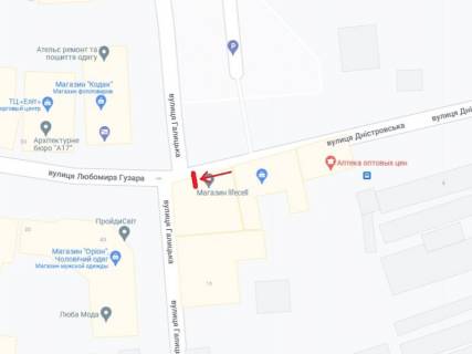 Видеоборд B в Ивано-Франковске Дністровська зупинка Універмаг - 389821 схема