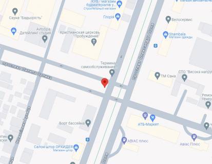 Бэклайт A в Днепр (Днепропетровск), 6х3  просп. Олександра Поля (Кірова) - просп. Пилипа Орлика (Ілліча) схема