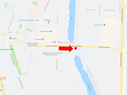 Билборд  в Киеве, 3x6  Полярна вул., до мосту, в сторону супермаркету "Епіцентр", вул. Богатирської схема