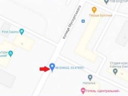Ситилайт A в Кривом Роге, 1.8x1.2  Мусоргського вул., 16 схема