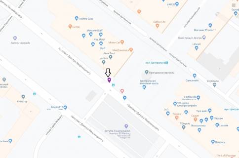 Скроллер A в Днепр (Днепропетровск), 3.14х2.32  просп. Д. Яворницького (просп. К. Маркса), 52, ЦУМ, ТРЦ ПАСАЖ, МАКДОНАЛДС - 230595 схема