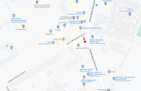 Білборд, Бігборд (Борд)   у Дніпро (Дніпропетровськ), 3x6  Марії Лисиченко (Героїв Громадянської війни) вул., 17 схема
