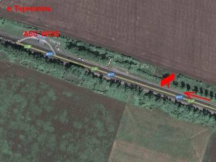 Billboard A in Route, 3x6  Траса Тернопіль-Хмельницький, (8), в місто scheme