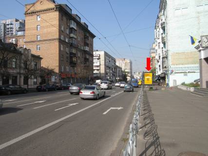 Ситилайт  в Киеве, 1.8x1.2  Саксаганського вул., 64 - вул. Паньківська, на світлофорі, в напрямку Галицька площа (Перемоги пл.) фото 1