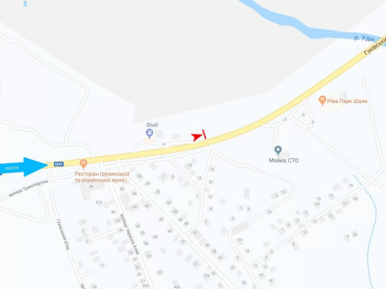 Билборд B в Харькове, 3x6  Полтавський Шлях вул., навпроти Бориспільський (кол. Тюменський) пров., 10, в центр схема