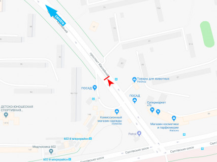 Призма A в Харькове, 3x6  просп. Ювілейний (П'ятдесятиріччя ВЛКСМ )., 83, коло тролейбуса, в центр - 667715 схема