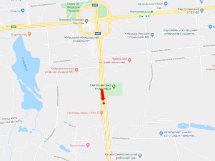 Призма  в Киеве, 3x6  Кільцева дорога, 200 м. від заправки "Shell", в сторону ТЦ "Діамант", "4Room", просп. Леся Курбаса (50-річчя Жовтня) - 445366 схема
