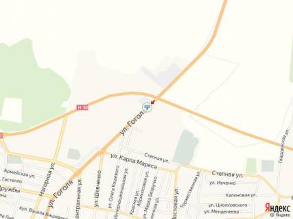 Билборд B в Токмаке Гоголя ул., въезд к автовокзалу схема