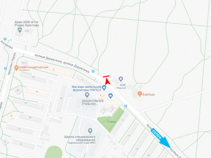 Billboard A in Kharkiv, 3x6  Дерев'янка вул., 1в, з центру scheme