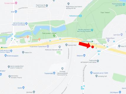 Призма  в Киеве, 3x6  просп. Берестейський (Перемоги). 57, ст.м. "Берестейська", в центр - 445354 схема