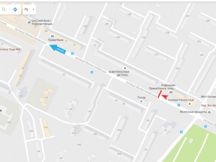 Билборд A в Харькове, 3x6  Валентинівська вул., 29 схема
