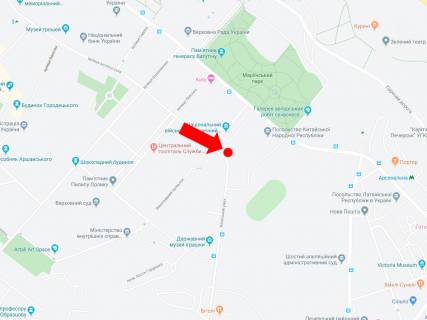 Ситилайт B в Киеве, 1.8x1.2  Кловський узвіз 29/3 - тупик Фортечний (тупик Тверський)., в сторону вул. Мечникова схема