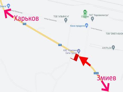 Билборд B в Васищеве, 3x6  Промислова вул., смт Васищеве, біля АЗС, (2), у бік м. Харків схема
