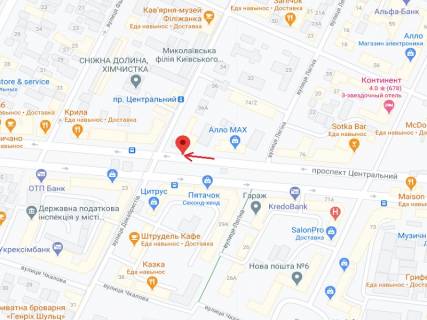 Сітіскролл A у Миколаєві Центральний просп. (Леніна просп.)., 74 - Захисників Миколаєва вул. (Декабристів)  схема