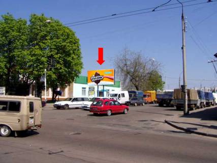Билборд B в Житомире, 3x6  Покровська вул. (кол. Щорса вул.) / Домбровського вул., біля "Сінного ринку" фото 1
