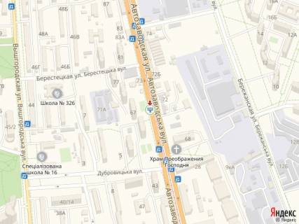 Билборд A в Киеве Автозаводська вул., 67 схема