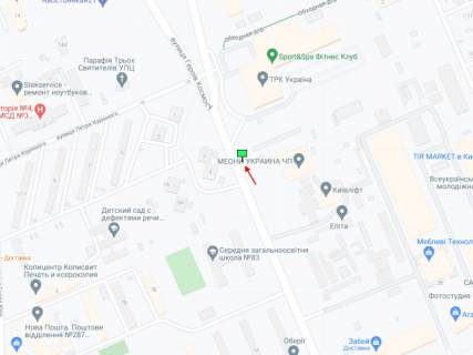 Білборд, Бігборд (Борд)  A у Києві Героїв Космосу вул., 5, навпроти схема