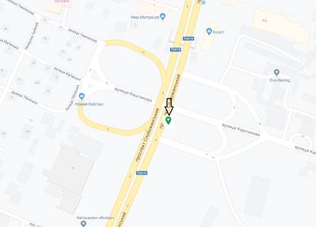 Беклайт B у Дніпро (Дніпропетровськ), 8х4  Слобожанський (Газети Правда) пр.) біля віадука, авторозв'язка з вул. Каштановою, рух у бік Центрального мосту схема