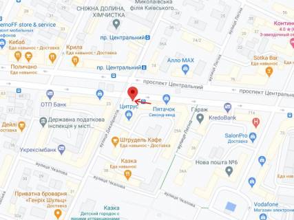 Ситискролл B в Николаеве Центральний просп. (Леніна просп.)., 69 - Захисників Миколаєва вул. (Декабристів)  схема