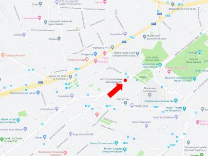 Сітіскролл A у Львові, 1.8x1.2  Митрополита Андрея вул., 6, роздільник, район Політеху, в сторону Святого Юра пл. схема