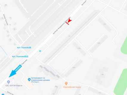 Билборд B в Харькове, 3x6  Павлова вул., 132, (2), в центр схема