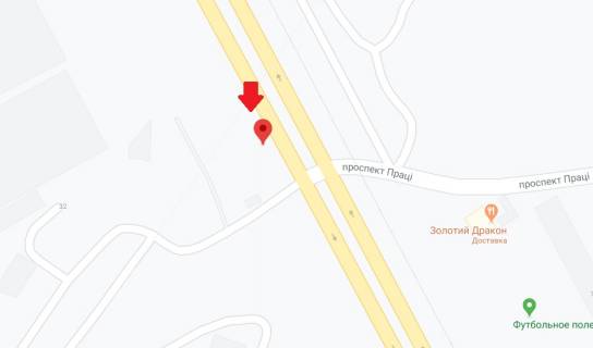 Билборд A в Днепр (Днепропетровск) Запорізьке шосе, навпроти повороту на Праці пр. схема