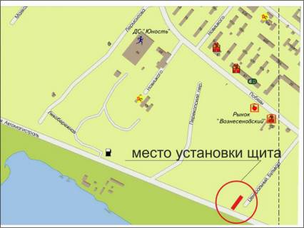 Билборд A в Запорожье Набережна магістраль - Вознесенський ринок схема