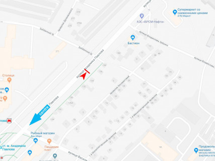Білборд, Бігборд (Борд)  A у Харкові, 3x6  Павлова вул., 128, з центру схема