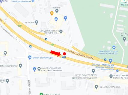 Билборд A в Киеве, 3x6  Заболотного вул., 148, р/с, до розв'язки Столичнне шосе схема
