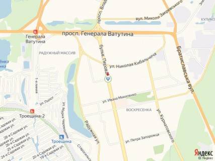 Призма A в Киеве Воскресенський (Перова б-р) проспект., 42, навпроти, в сторону Броварського пр. - 215032 схема
