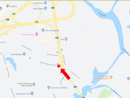 Билборд B в Киеве, 3x6  Столичне шосе / вул. Заболотного, поворот на авторинок, в центр схема