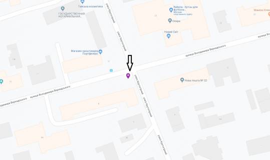 Беклайт A у Дніпро (Дніпропетровськ) Вернадского ул. (бывш. Дзержинського ул.), 8 - Крутогірний узвіз (Рогальова Вул.) схема