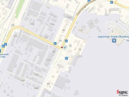 Призма A в Киеве просп. Повітряних Сил (Повітрофлотський)., 71, біля аеропорту "Київ", на світлофорі, в центр - 196995 схема