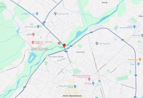 Billboard A in Ivano-Frankivsk, 3x6  Galic'ka st. - Nadricna st. scheme